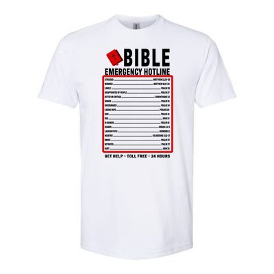 Bible Emergency Numbers Funny Christian Bible & Jesus Quotes Softstyle® CVC T-Shirt