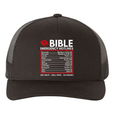 Bible Emergency Numbers Funny Christian Bible & Jesus Yupoong Adult 5-Panel Trucker Hat