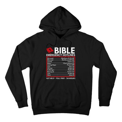 Bible Emergency Numbers Funny Christian Bible & Jesus Hoodie