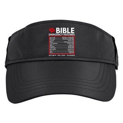 Bible Emergency Numbers Funny Christian Bible & Jesus Adult Drive Performance Visor