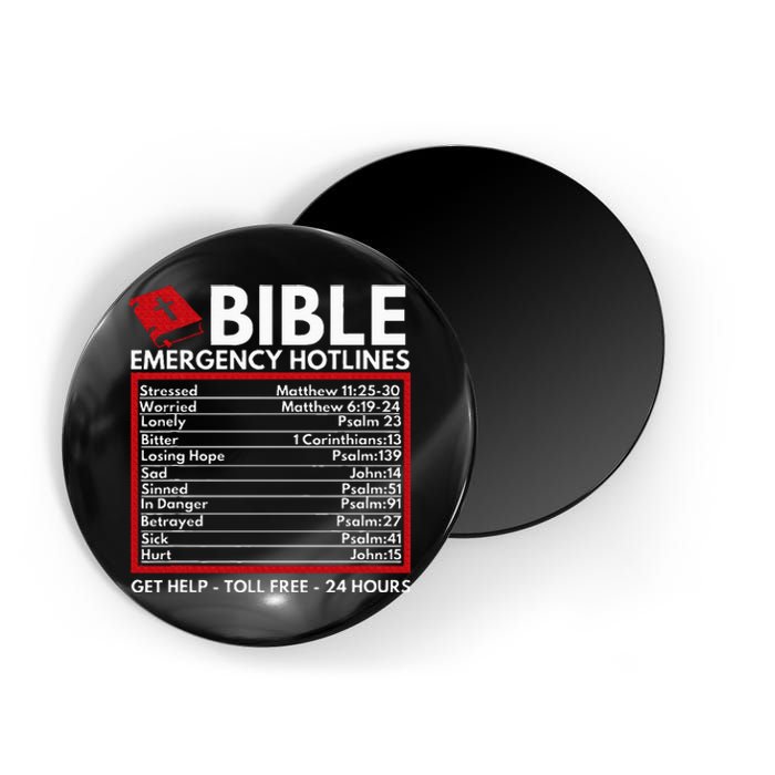 Bible Emergency Numbers Funny Christian Bible & Jesus Magnet