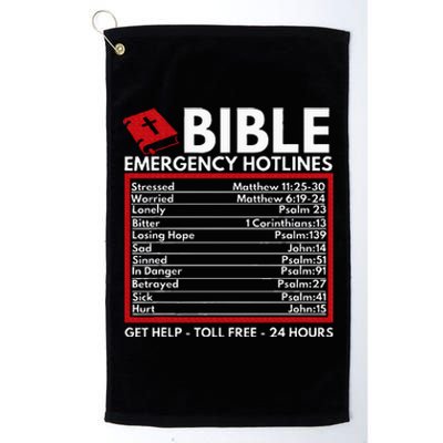 Bible Emergency Numbers Funny Christian Bible & Jesus Platinum Collection Golf Towel