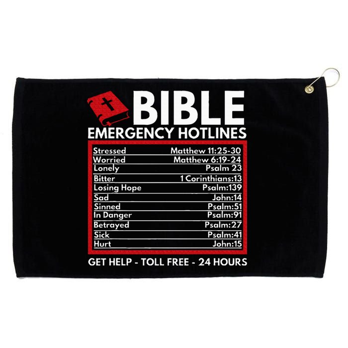 Bible Emergency Numbers Funny Christian Bible & Jesus Grommeted Golf Towel