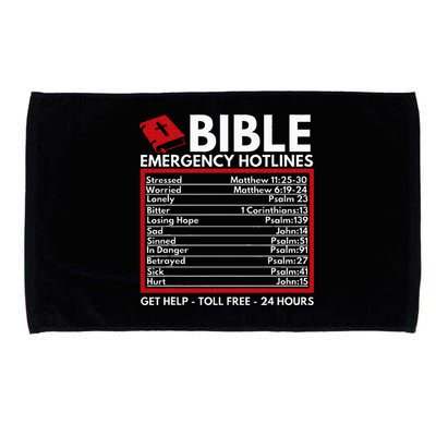 Bible Emergency Numbers Funny Christian Bible & Jesus Microfiber Hand Towel