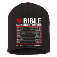 Bible Emergency Numbers Funny Christian Bible & Jesus Short Acrylic Beanie