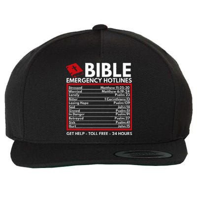 Bible Emergency Numbers Funny Christian Bible & Jesus Wool Snapback Cap