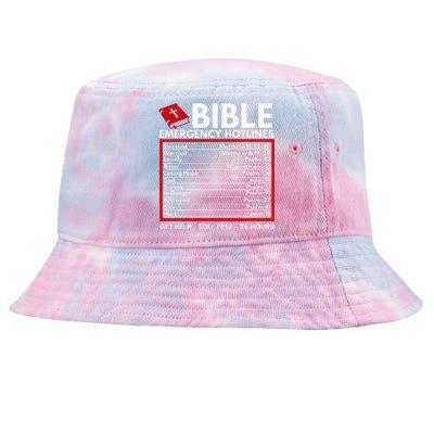 Bible Emergency Numbers Funny Christian Bible & Jesus Tie-Dyed Bucket Hat