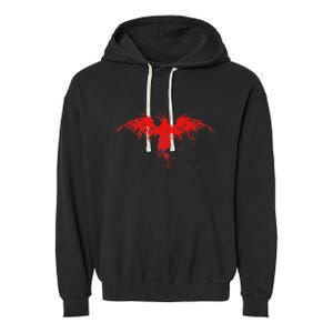 Blood Eagle Norse Viking Valhalla Garment-Dyed Fleece Hoodie