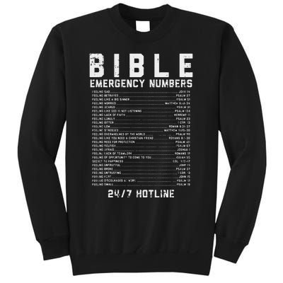 Bible Emergency Numbers Verse God Jesus Faith Christian Gift Sweatshirt