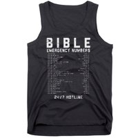 Bible Emergency Numbers Verse God Jesus Faith Christian Gift Tank Top