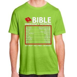 Bible Emergency Numbers Funny Christian Bible & Jesus Adult ChromaSoft Performance T-Shirt