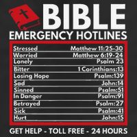 Bible Emergency Numbers Funny Christian Bible & Jesus 7 Panel Mesh Trucker Snapback Hat