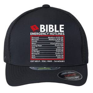 Bible Emergency Numbers Funny Christian Bible & Jesus Flexfit Unipanel Trucker Cap