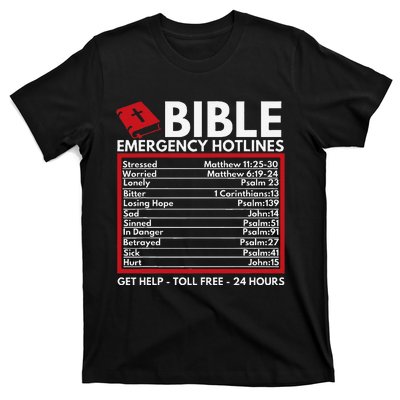 Bible Emergency Numbers Funny Christian Bible & Jesus T-Shirt