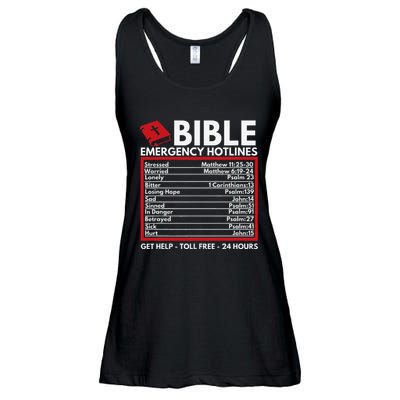 Bible Emergency Numbers Funny Christian Bible & Jesus Ladies Essential Flowy Tank