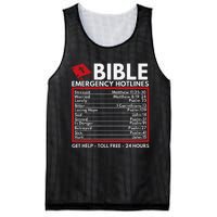 Bible Emergency Numbers Funny Christian Bible & Jesus Mesh Reversible Basketball Jersey Tank