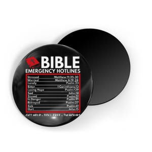 Bible Emergency Numbers Funny Christian Bible & Jesus Magnet