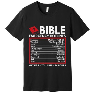 Bible Emergency Numbers Funny Christian Bible & Jesus Premium T-Shirt