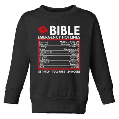 Bible Emergency Numbers Funny Christian Bible & Jesus Toddler Sweatshirt