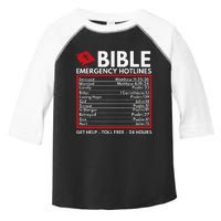 Bible Emergency Numbers Funny Christian Bible & Jesus Toddler Fine Jersey T-Shirt