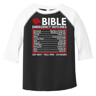 Bible Emergency Numbers Funny Christian Bible & Jesus Toddler Fine Jersey T-Shirt