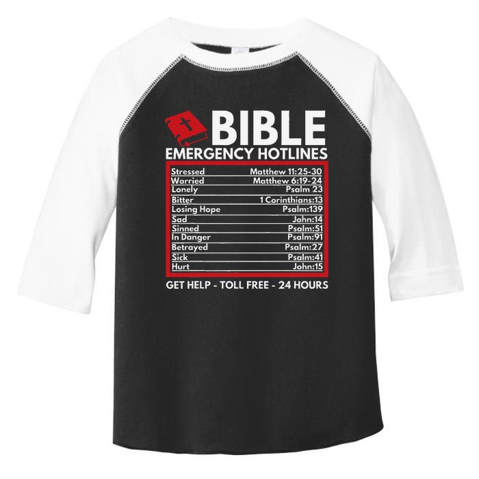 Bible Emergency Numbers Funny Christian Bible & Jesus Toddler Fine Jersey T-Shirt