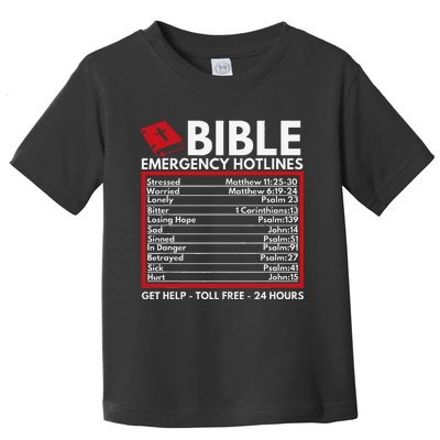 Bible Emergency Numbers Funny Christian Bible & Jesus Toddler T-Shirt