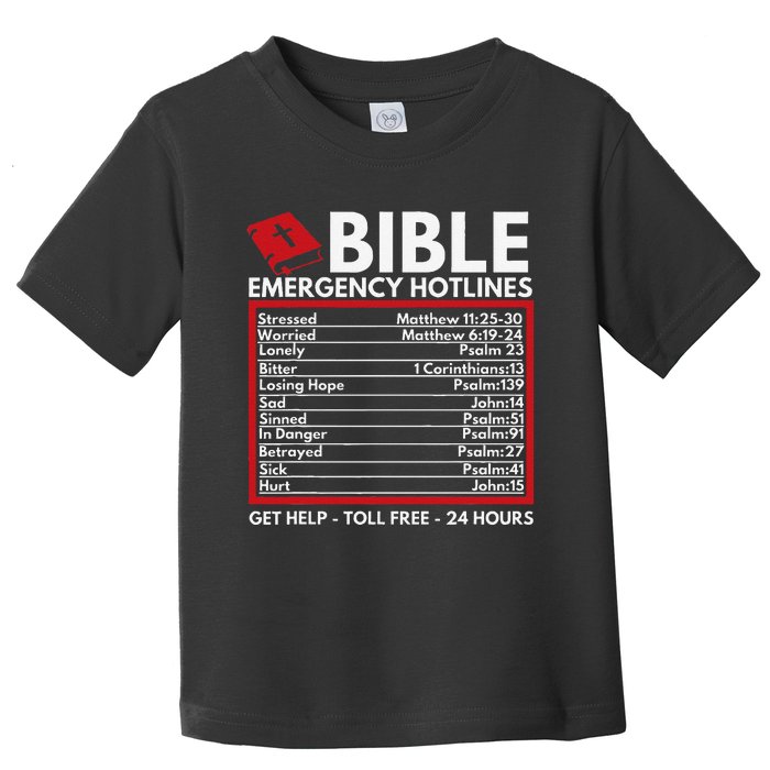 Bible Emergency Numbers Funny Christian Bible & Jesus Toddler T-Shirt