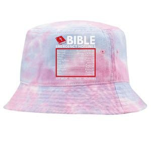 Bible Emergency Numbers Funny Christian Bible & Jesus Tie-Dyed Bucket Hat