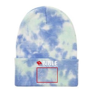 Bible Emergency Numbers Funny Christian Bible & Jesus Tie Dye 12in Knit Beanie