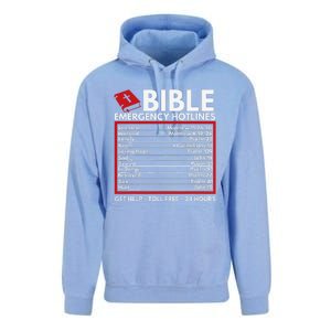 Bible Emergency Numbers Funny Christian Bible & Jesus Unisex Surf Hoodie