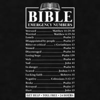 Bible Emergency Numbers Hotline Christian Verses Scriptures Ladies PosiCharge Tri-Blend Wicking Tank