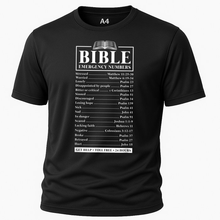 Bible Emergency Numbers Hotline Christian Verses Scriptures Performance Shirt