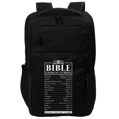 Bible Emergency Numbers Hotline Christian Verses Scriptures Impact Tech Backpack