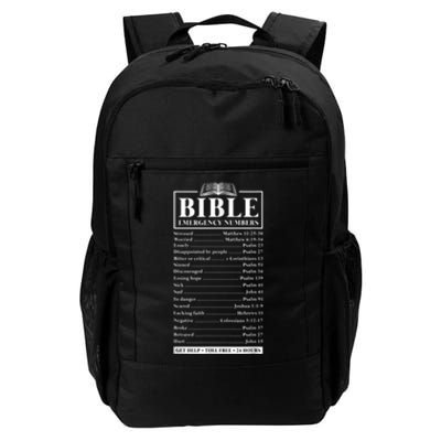 Bible Emergency Numbers Hotline Christian Verses Scriptures Daily Commute Backpack