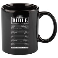 Bible Emergency Numbers Hotline Christian Verses Scriptures 11oz C Handle Ceramic Mug