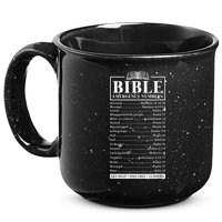 Bible Emergency Numbers Hotline Christian Verses Scriptures 15oz Campfire Ceramic Mug
