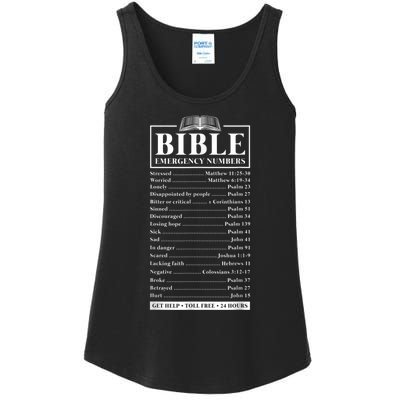 Bible Emergency Numbers Hotline Christian Verses Scriptures Ladies Essential Tank