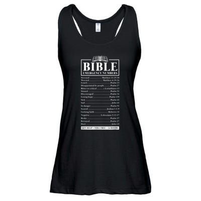 Bible Emergency Numbers Hotline Christian Verses Scriptures Ladies Essential Flowy Tank