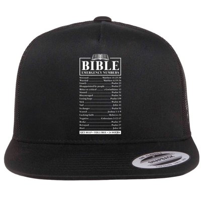 Bible Emergency Numbers Hotline Christian Verses Scriptures Flatbill Hat