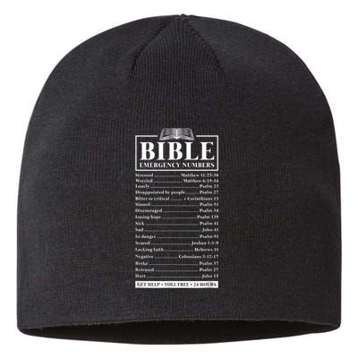 Bible Emergency Numbers Hotline Christian Verses Scriptures Sustainable Beanie