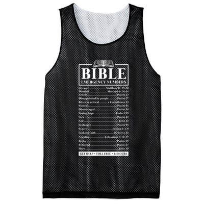 Bible Emergency Numbers Hotline Christian Verses Scriptures Mesh Reversible Basketball Jersey Tank