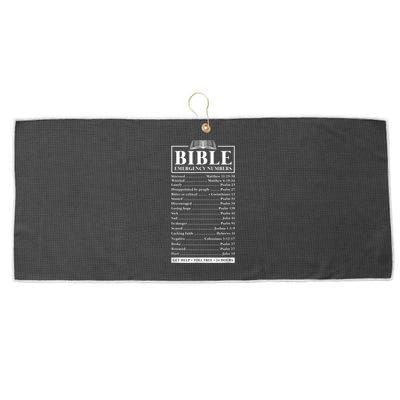 Bible Emergency Numbers Hotline Christian Verses Scriptures Large Microfiber Waffle Golf Towel