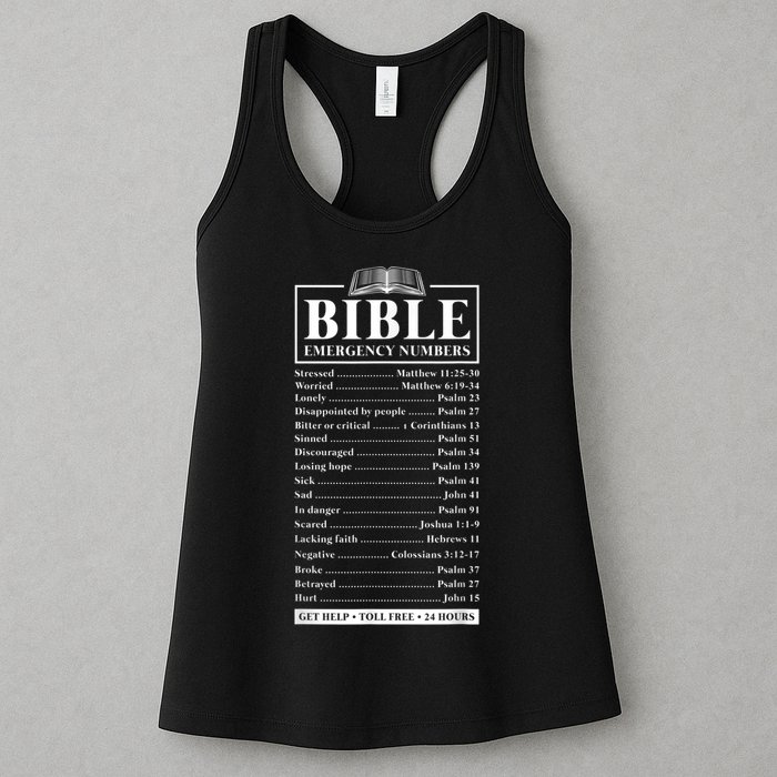 Bible Emergency Numbers Hotline Christian Verses Scriptures Womens Tank Top