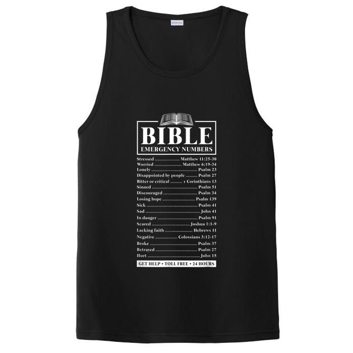 Bible Emergency Numbers Hotline Christian Verses Scriptures PosiCharge Competitor Tank