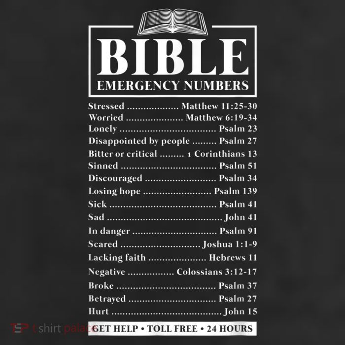 Bible Emergency Numbers Hotline Christian Verses Scriptures Trucker Hat