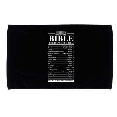 Bible Emergency Numbers Hotline Christian Verses Scriptures Microfiber Hand Towel