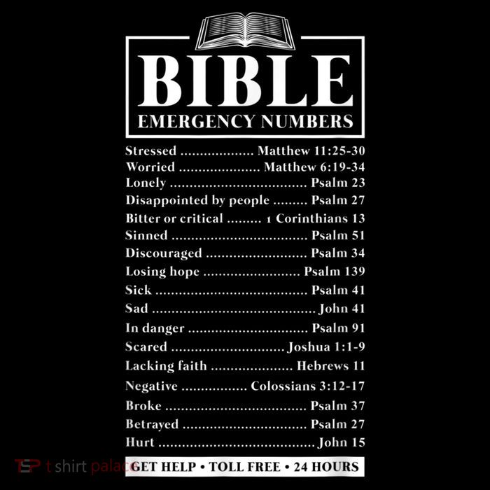Bible Emergency Numbers Hotline Christian Verses Scriptures Crop Top
