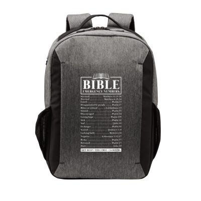 Bible Emergency Numbers Hotline Christian Verses Scriptures Vector Backpack