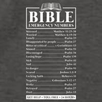 Bible Emergency Numbers Hotline Christian Verses Scriptures Vector Backpack